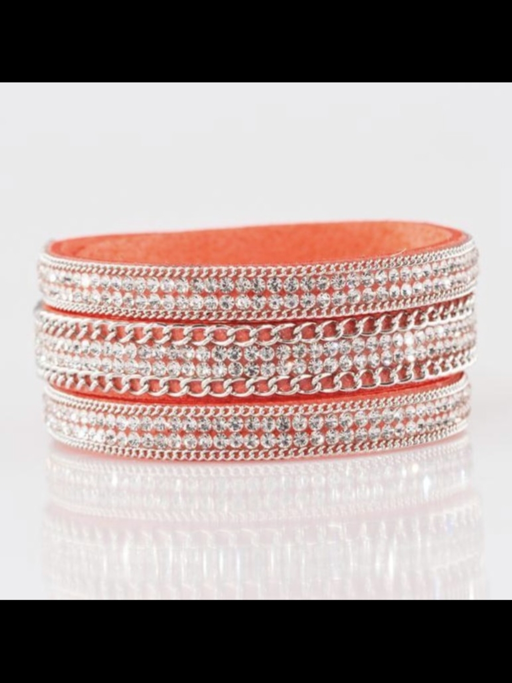 Dangerously Drama Queen Urban Style Bracelet Single Snap Wrap Orange
